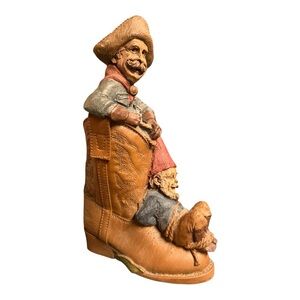 Tom Clark Gnome Gabby & Hoppy Cowboy Boot #5084 Edition #97 Cairn 9.5" Signed
